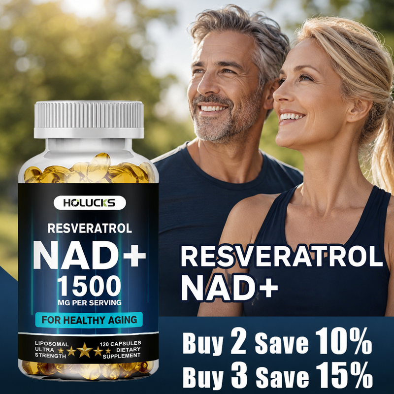 Resveratrol Capsule Anti Aging - 1500mg Anti-Aging NAD+ Capsules, with NAD+