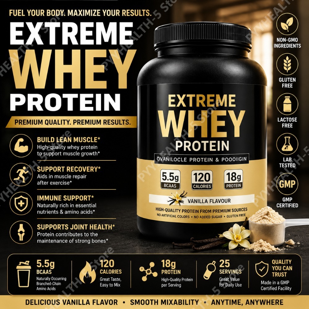 Fitness Nutrition Protein - Vanilla Whey Protein Powder 2.2lb 18g