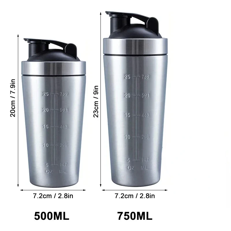 Stainless Steel Protein Shaker - Fitness Nutrition Protein 评论和价格