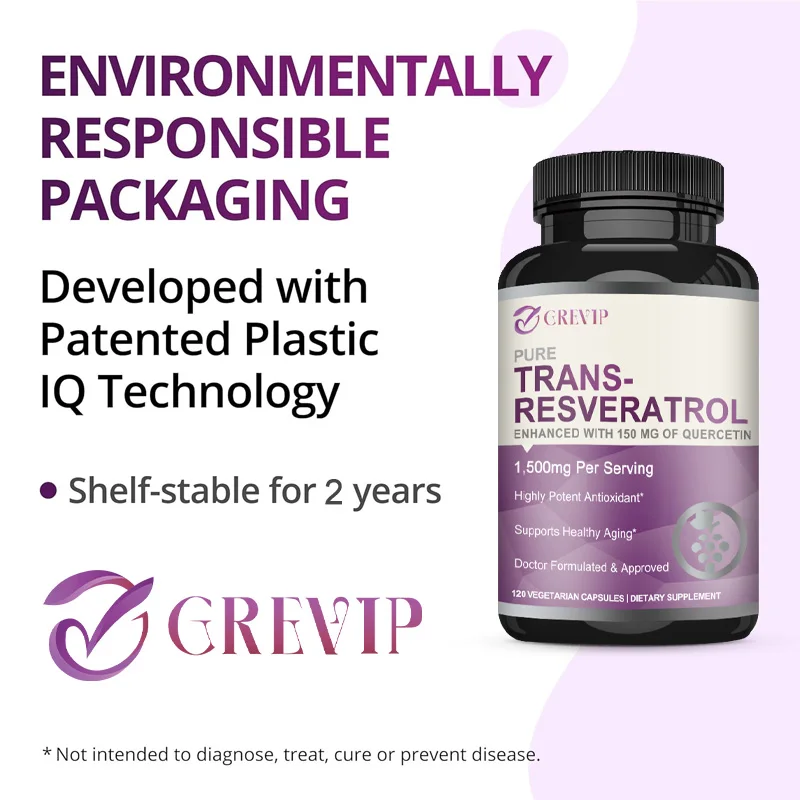 Trans-Resveratrol 1500mg - Pot - Resveratrol Capsule Anti Aging 评论和价格
