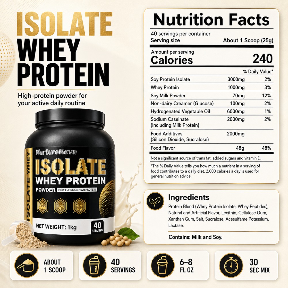 NurtureNova Isolate Whey Prote - Fitness Nutrition Protein 评论和价格