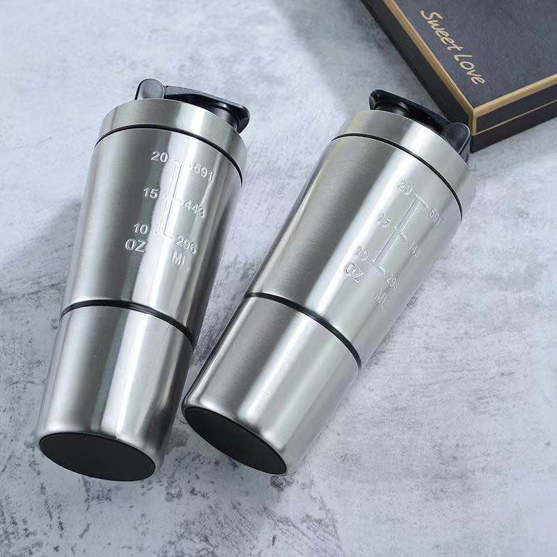 Stainless Steel Protein Shaker - Fitness Nutrition Protein 评论和价格