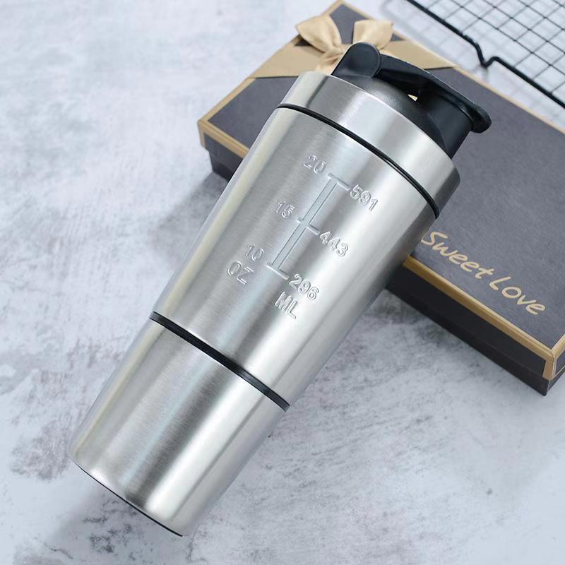 Stainless Steel Protein Shaker - Fitness Nutrition Protein 评论和价格
