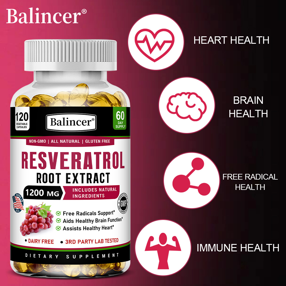 Resveratrol Root Extract 1200m - Resveratrol Capsule Anti Aging 评论和价格