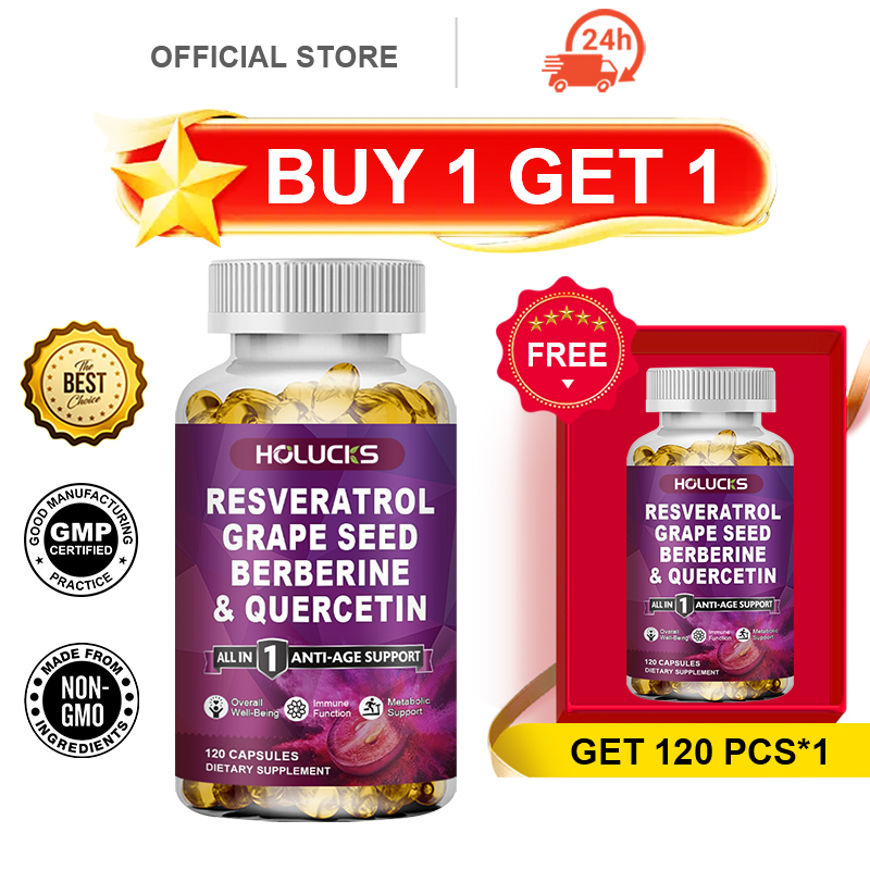Buy 1 Get 1 Free! Resveratrol  - Resveratrol Capsule Anti Aging 评论和价格