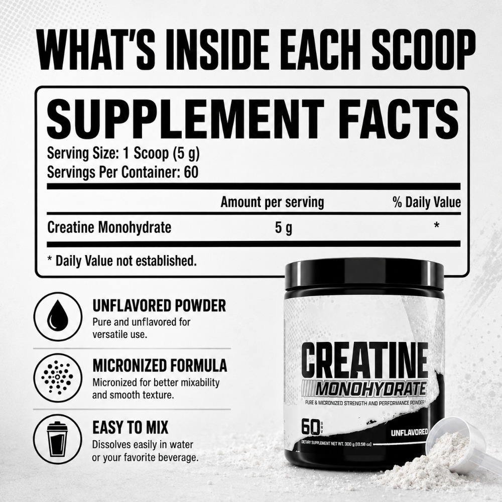 Creatine Monohydrate Powder 5g - Nutrition Workout 评论和价格