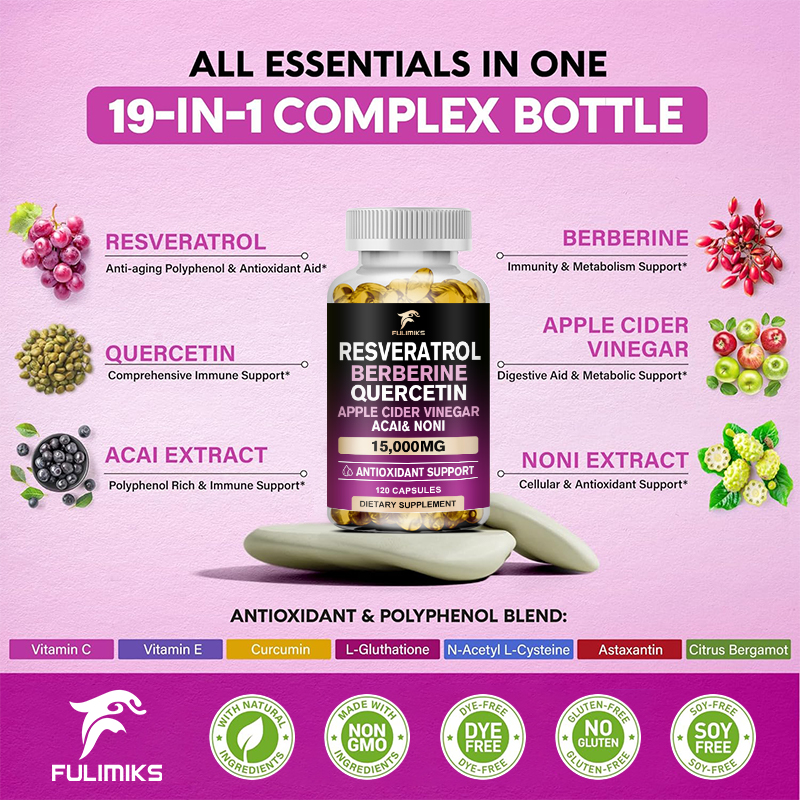 Premium Resveratrol 6500mg, wi - Resveratrol Capsule Anti Aging 评论和价格