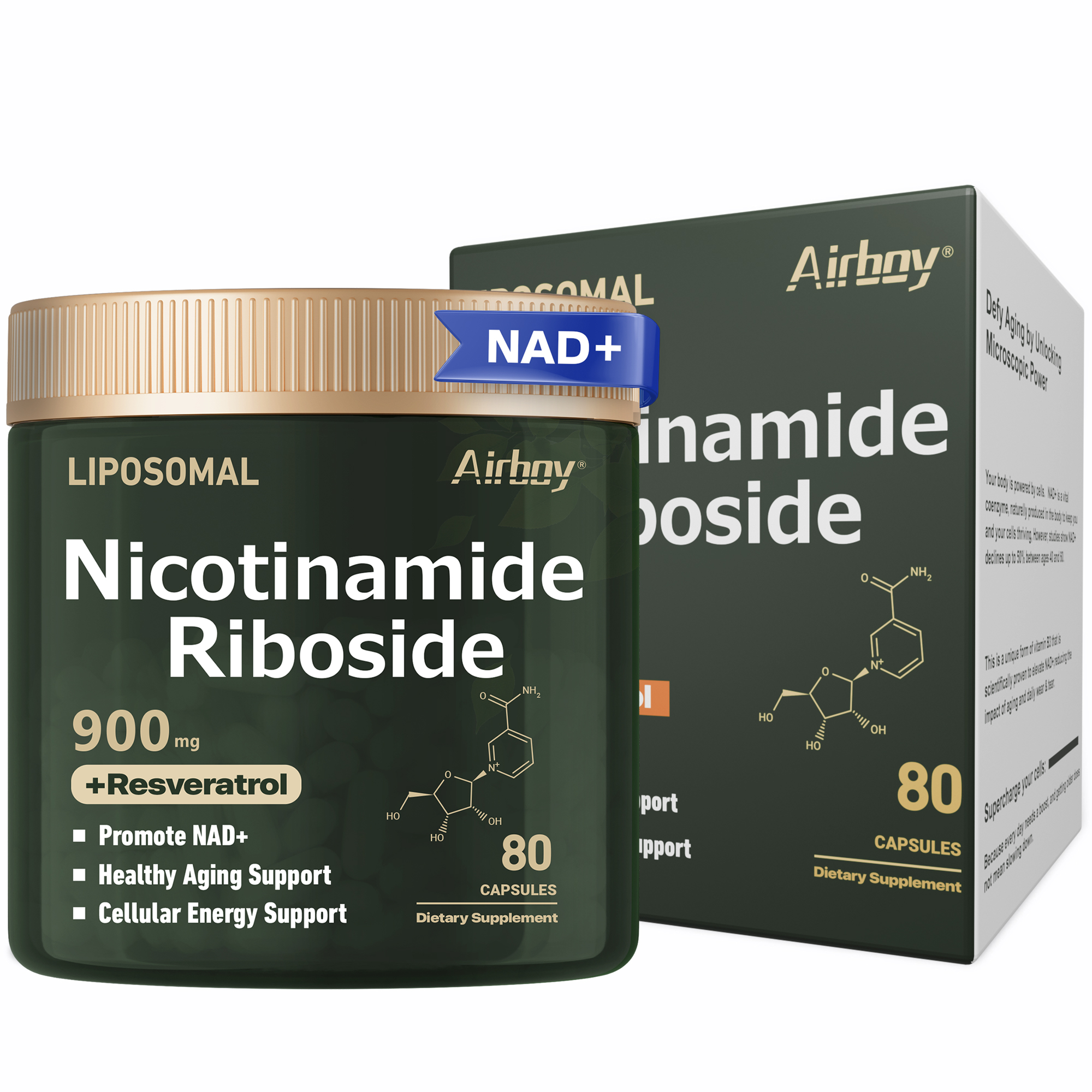 NAD+Supplement - Liposomal Nic - Resveratrol Capsule Anti Aging 评论和价格