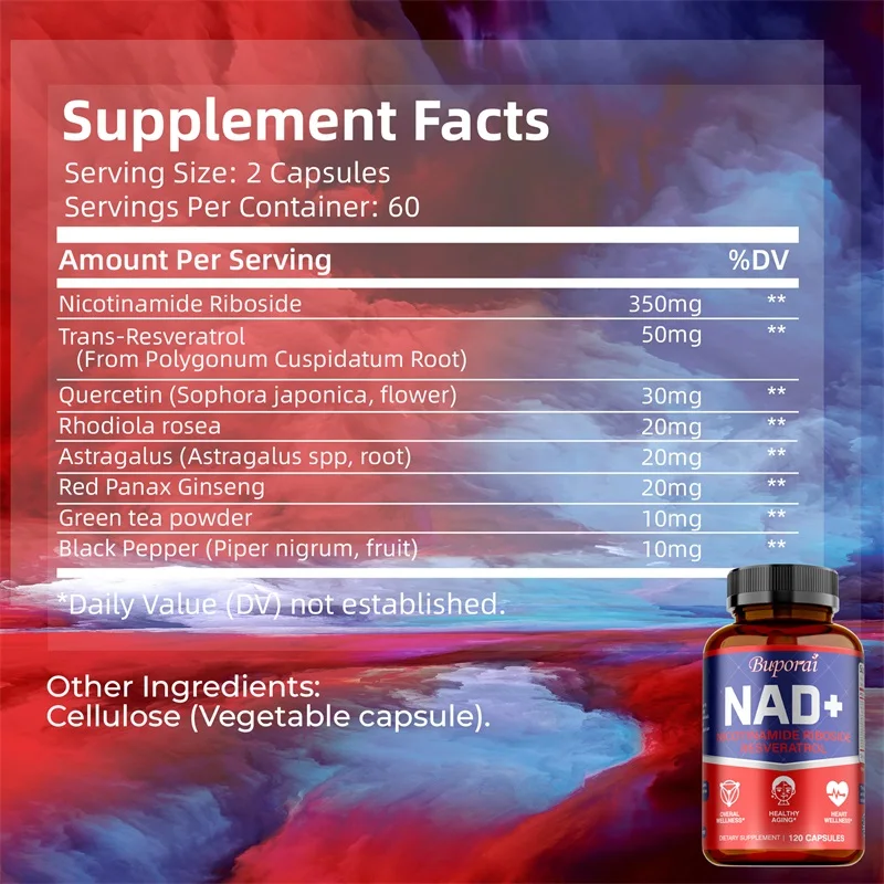NAD+ Nicotinamide Riboside Res - Resveratrol Capsule Anti Aging 评论和价格