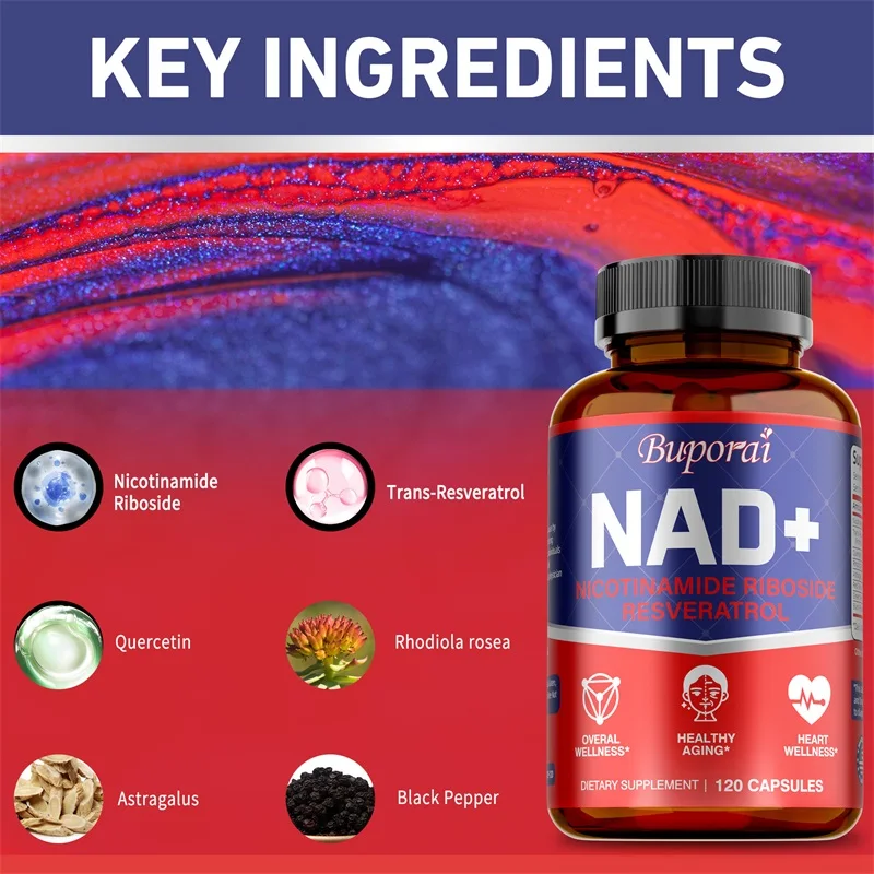 NAD+ Nicotinamide Riboside Res - Resveratrol Capsule Anti Aging 评论和价格