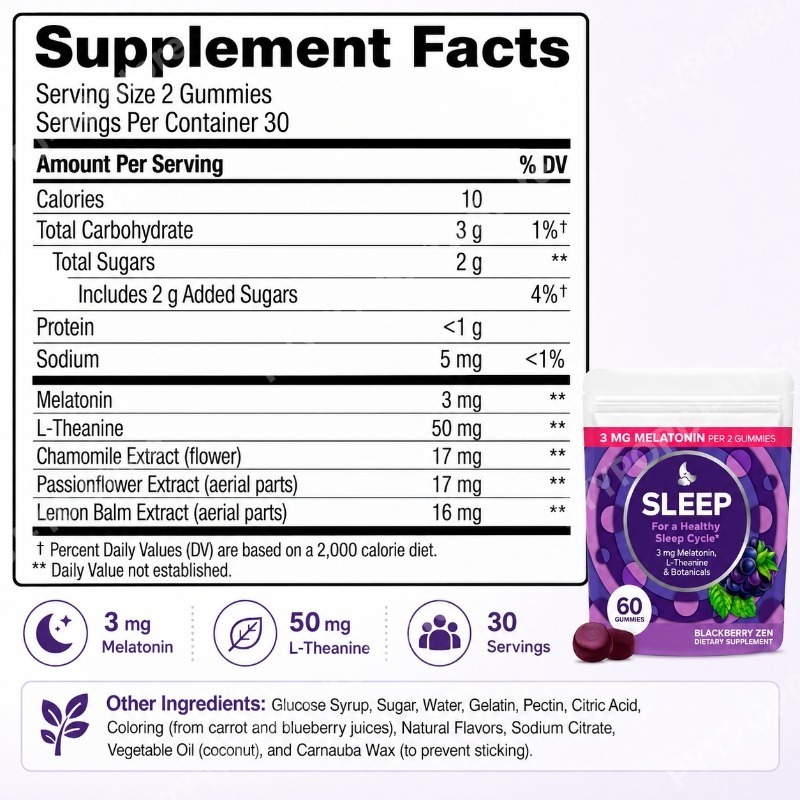 Sleep Gummies with Melatonin 3 - Melatonin Sleep Gummy 评论和价格