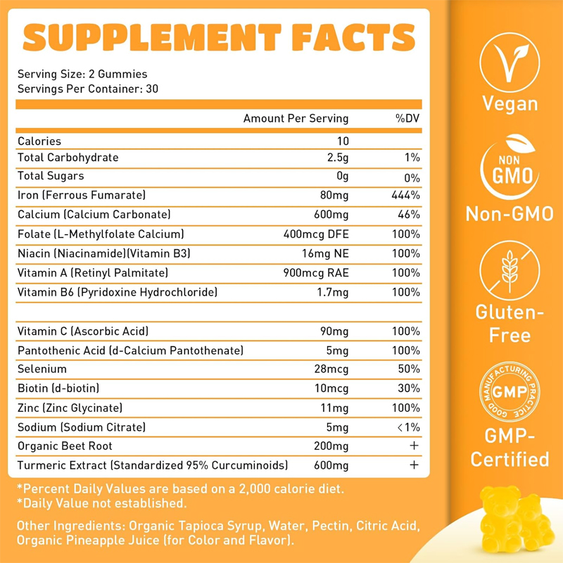 Pure Vegetarian Iron Supplemen - Nutrition Zinc 评论和价格