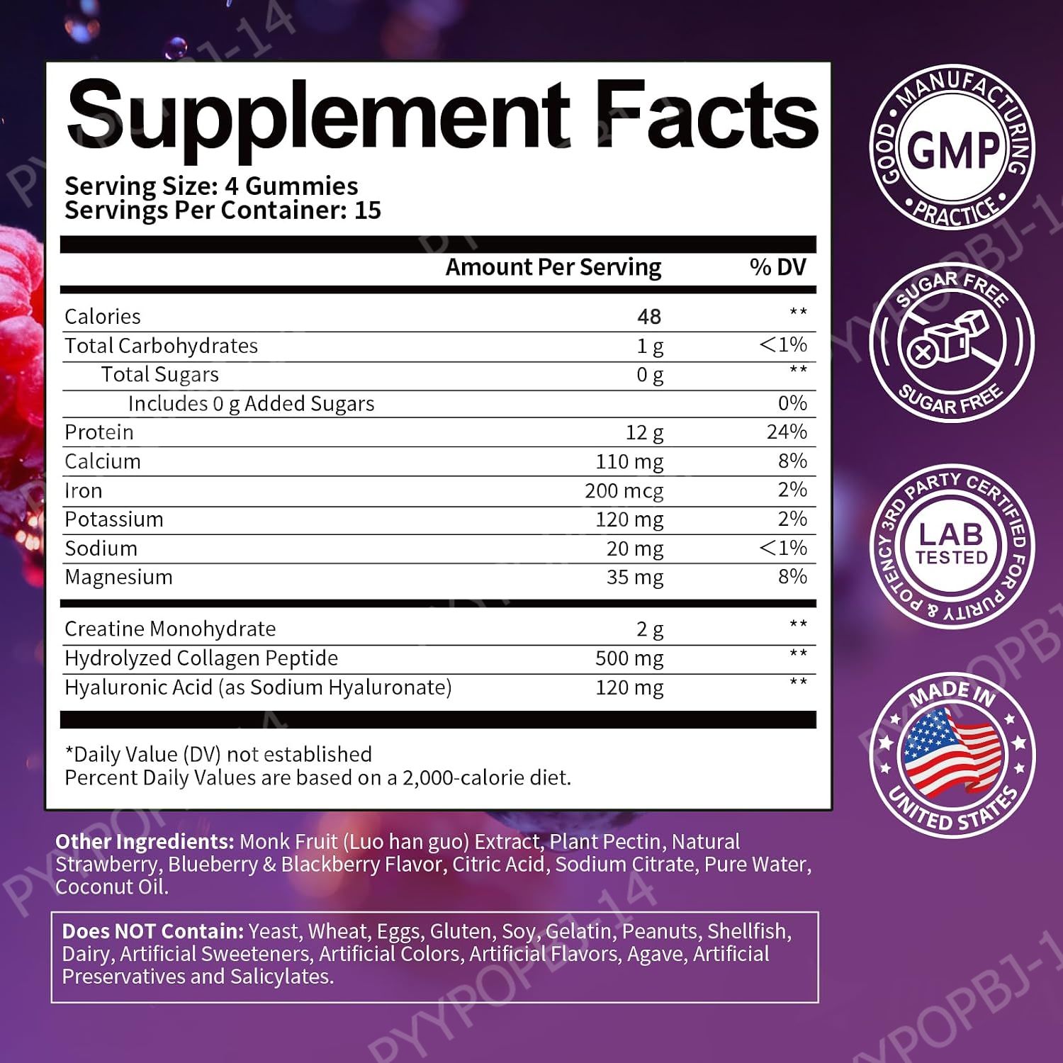 Protein Gummies with Whey Crea - Fitness Nutrition Protein 评论和价格