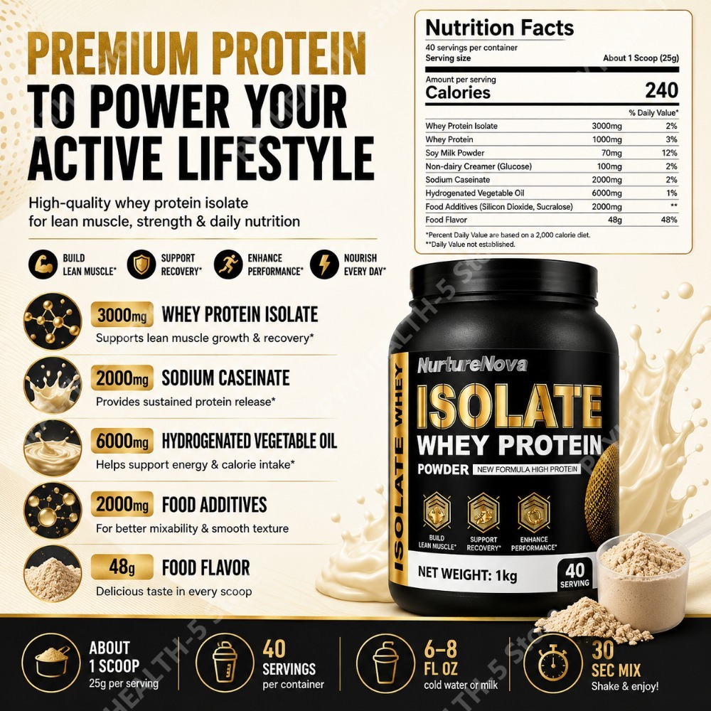 Isolate Whey Protein Powder 1k - Fitness Nutrition Protein 评论和价格